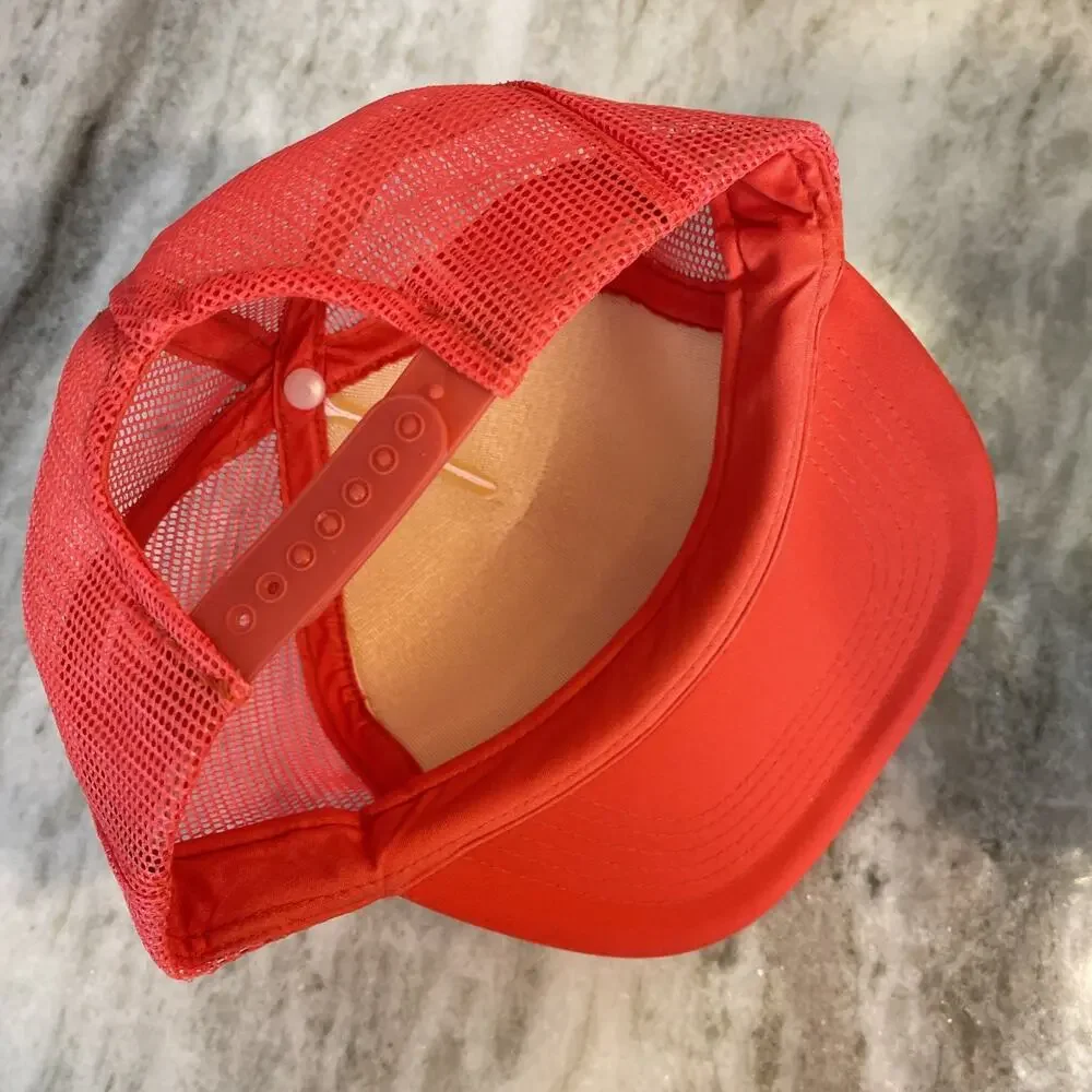 Tamco INC Hat Mens One Size Orange Snapback Trucker Cap Mesh Back Tools Rare